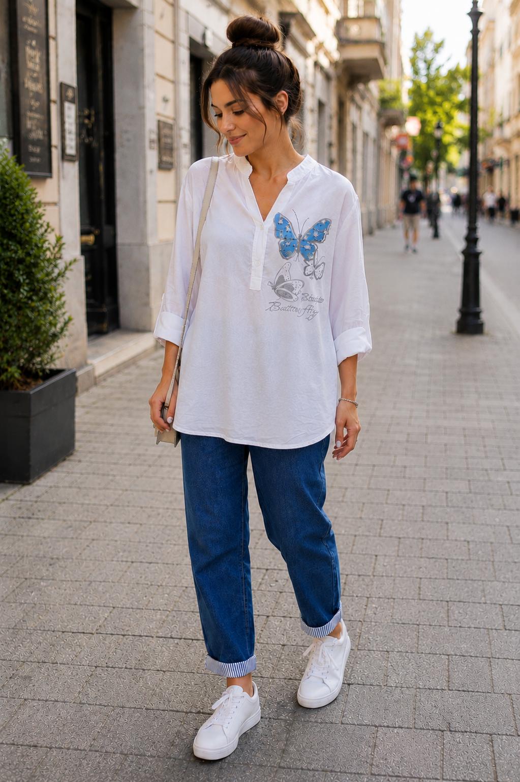 Set Casual Flary – Cămașă și Blugi