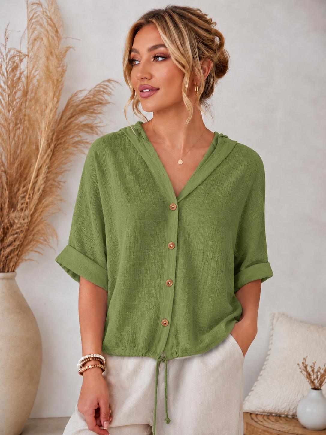 🌿 Bluză cu glugă si buzunare Dalida – Stil casual