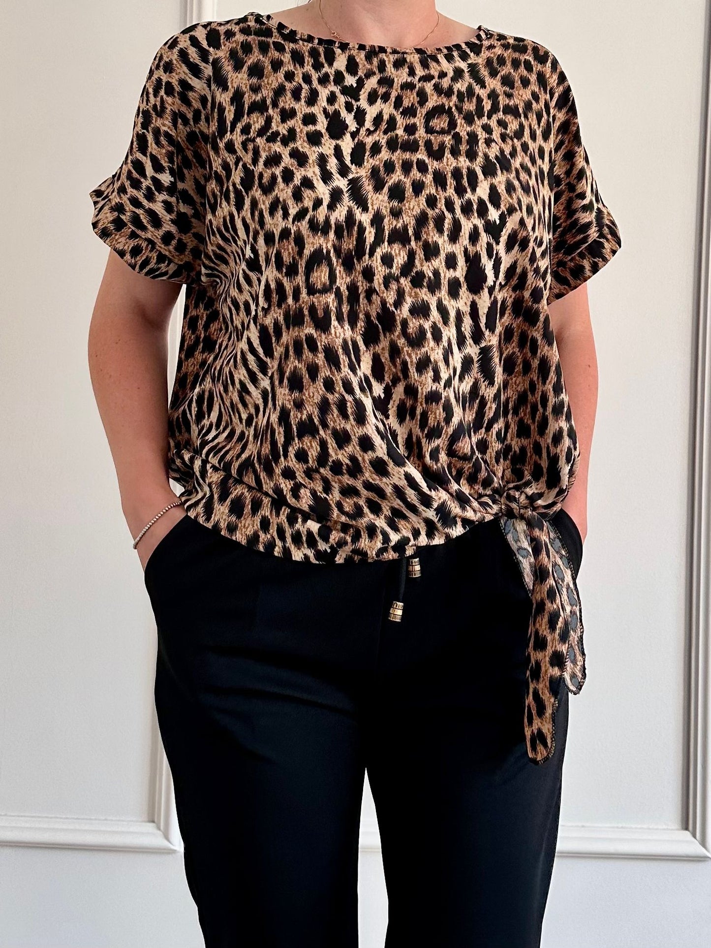 Bluză Verra Dark Leopard Print