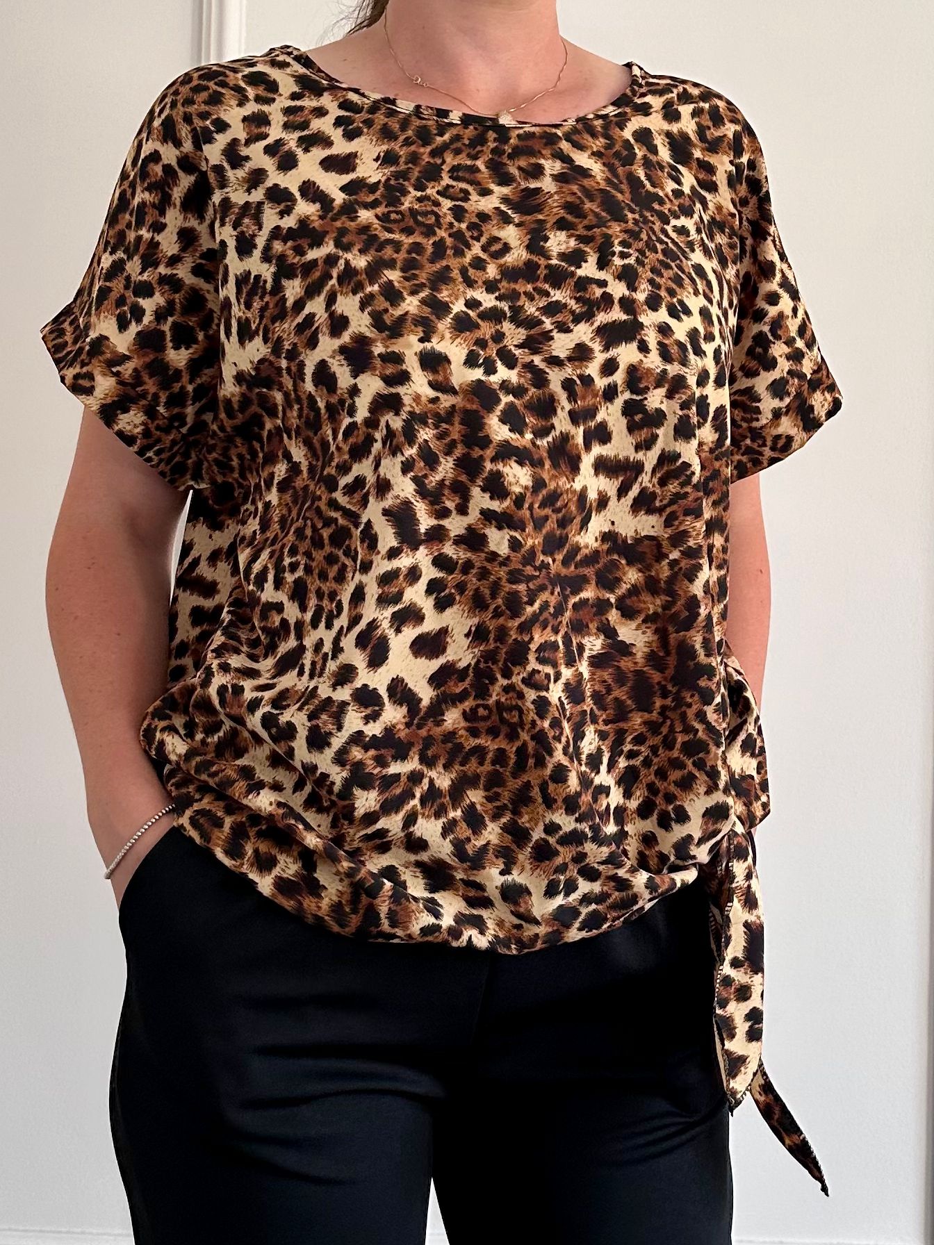 Bluză Verra Brown Leopard Print