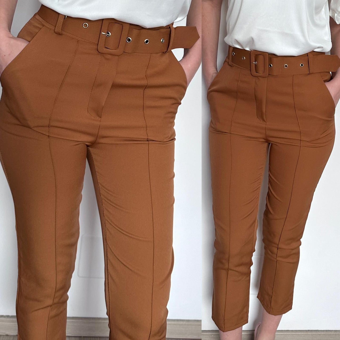 Pantaloni Taff - Maro caramel