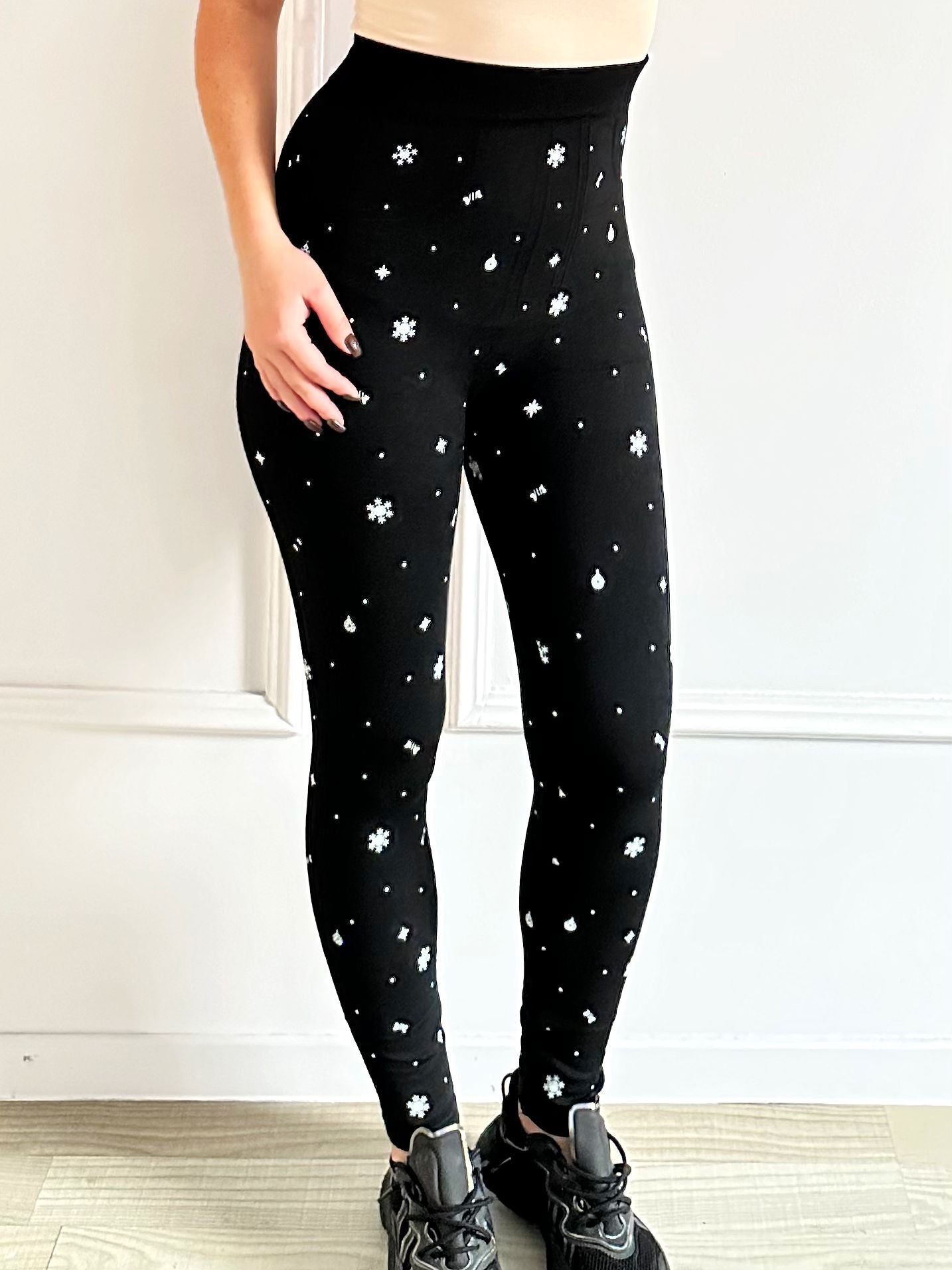 Colanți vătuiți, elastici, talie înaltă Bleky