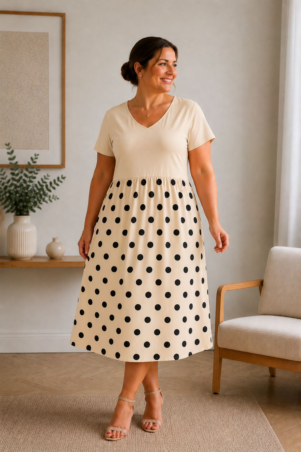 🫟 Rochie cu buline “Gladys”