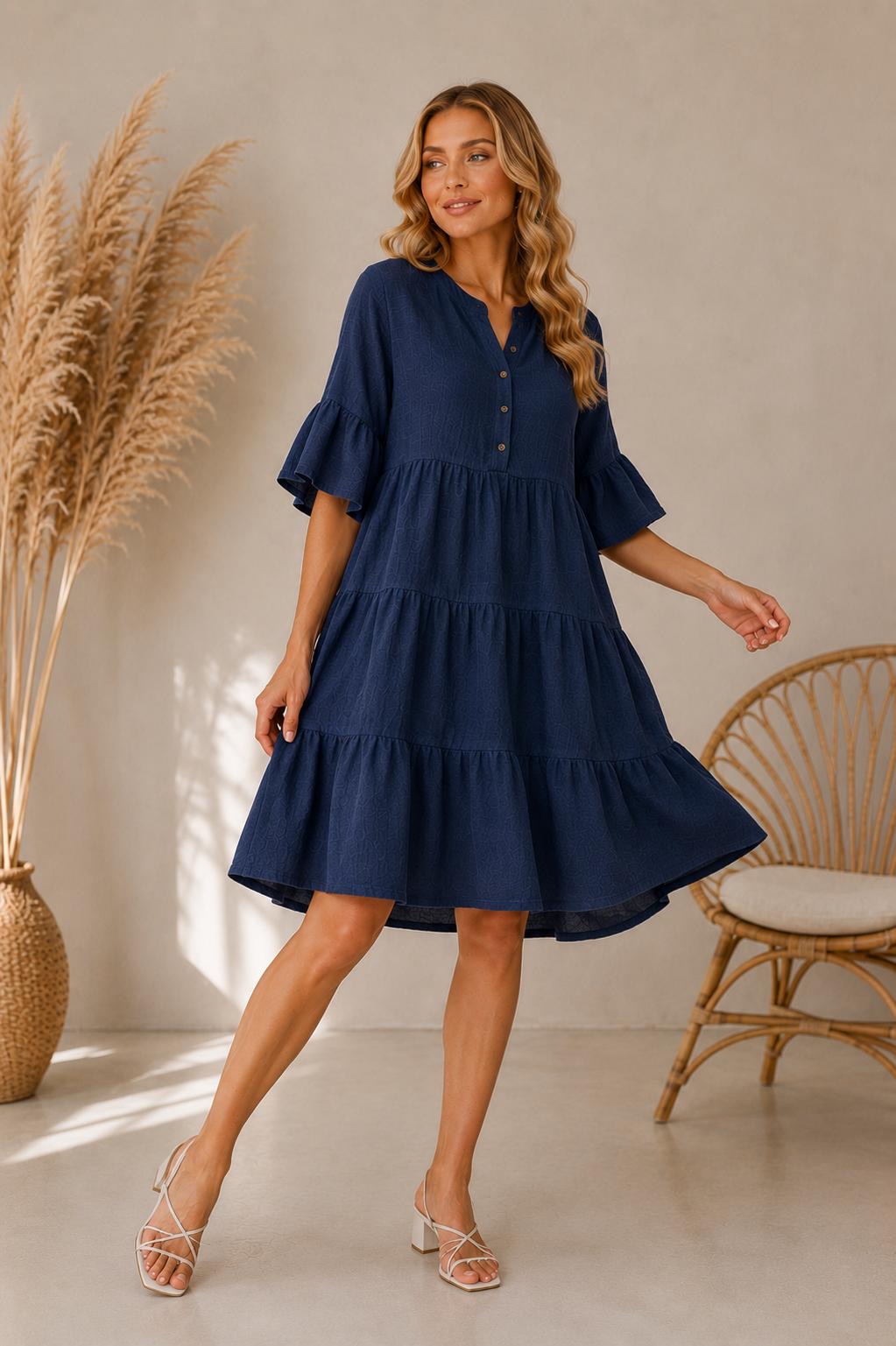 🌿 Sofya – Rochie din material natural