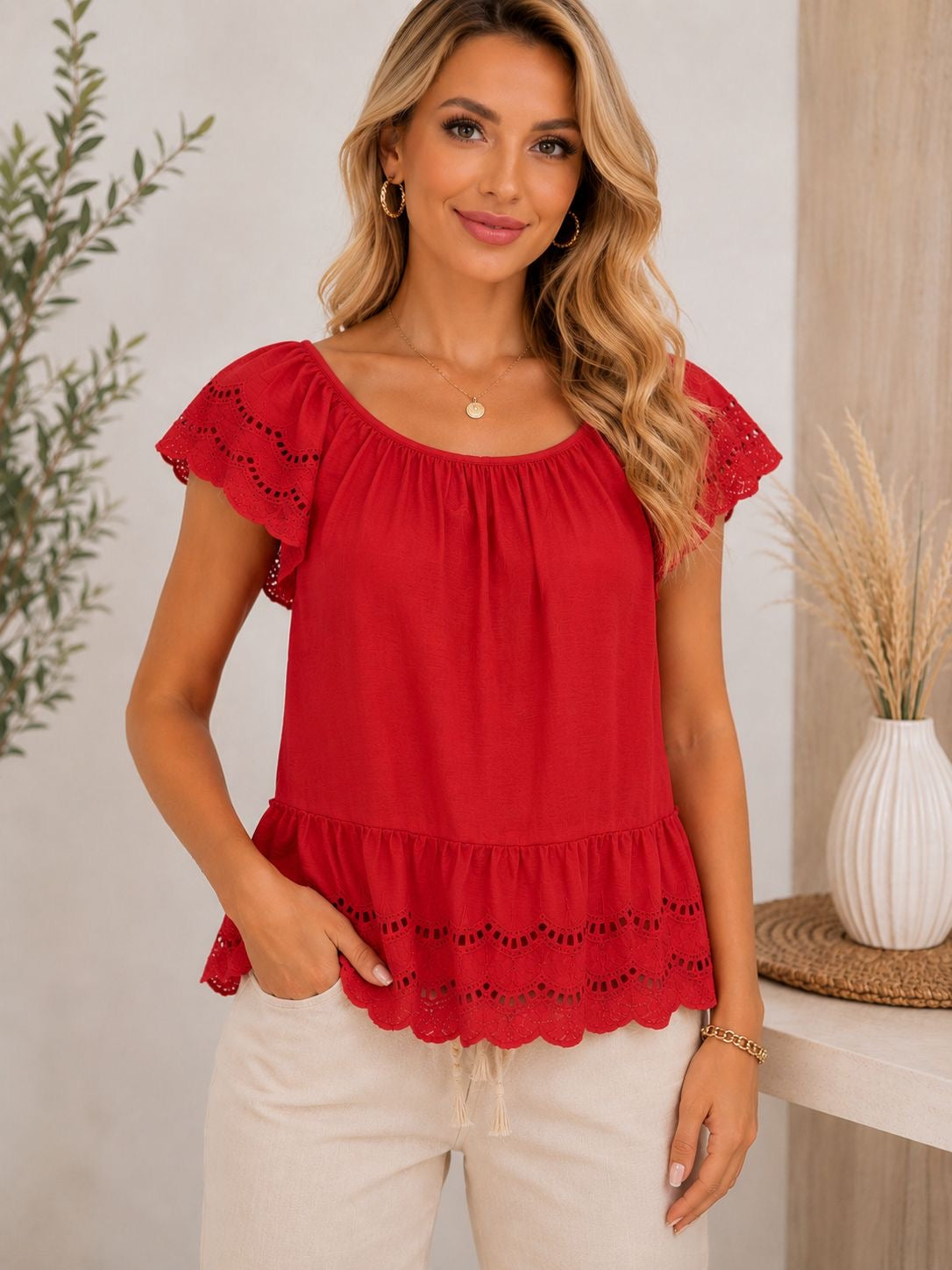 Bluză cu broderie Alya