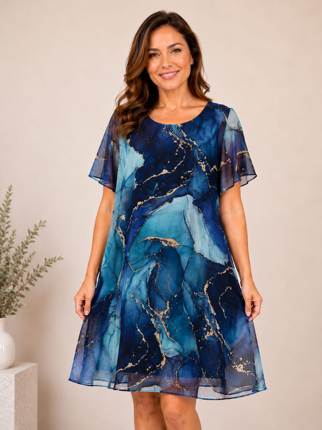 Rochia Marble: Eleganță Fluidă
