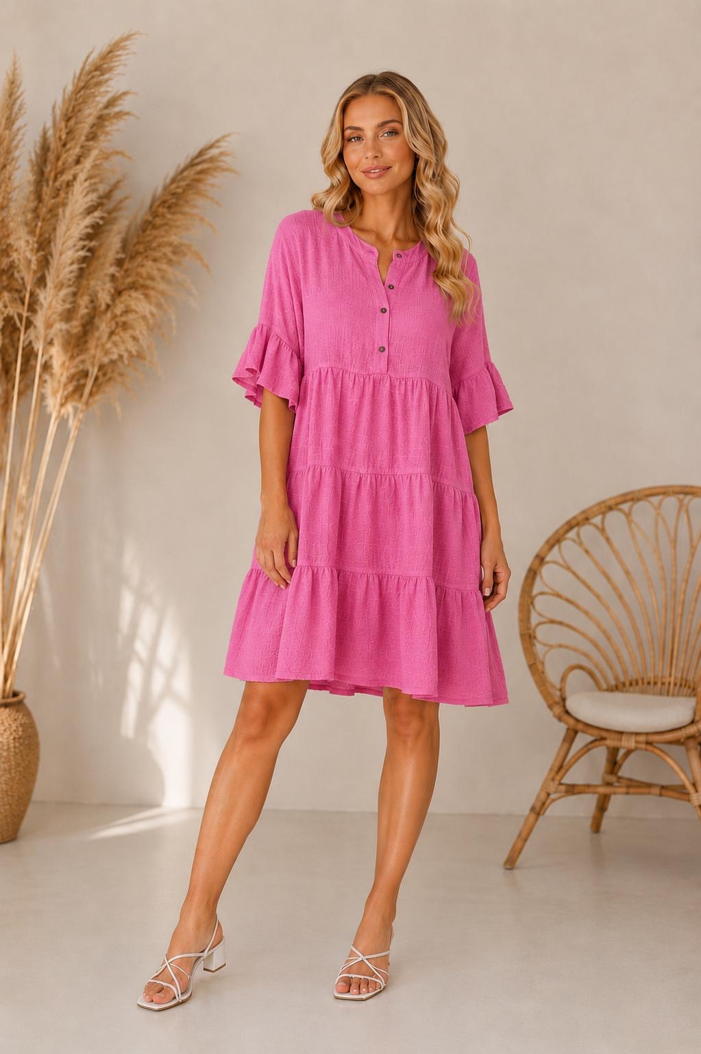 🌿 Sofya – Rochie din material natural