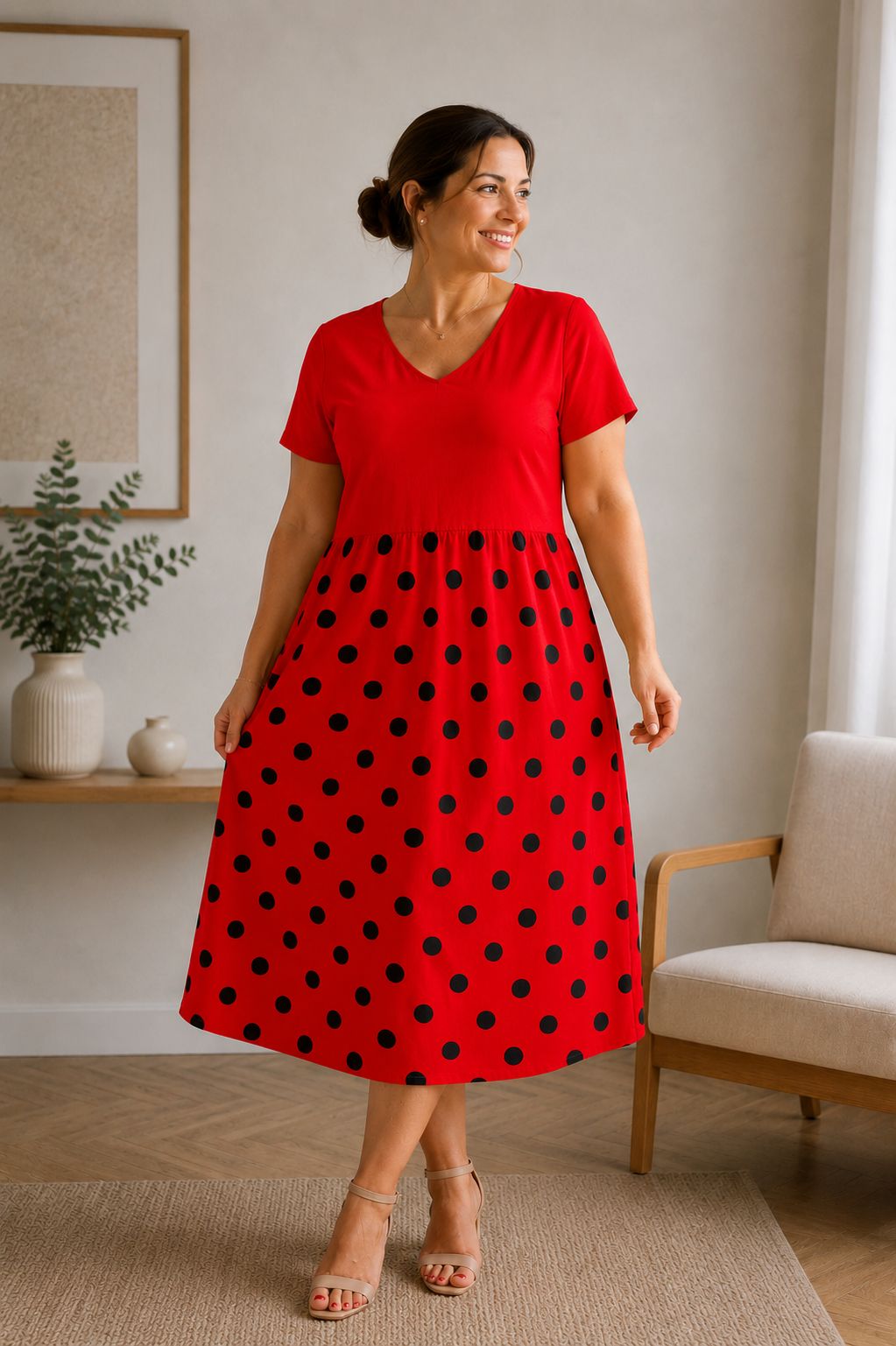 🫟 Rochie cu buline “Gladys”