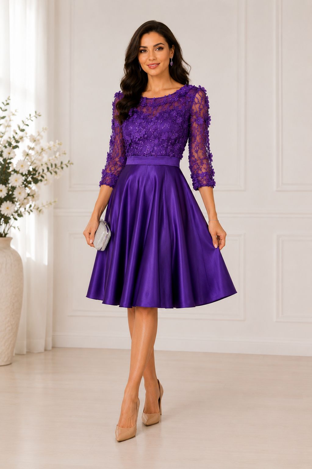 Rochie Safyr – Eleganță în mov regal