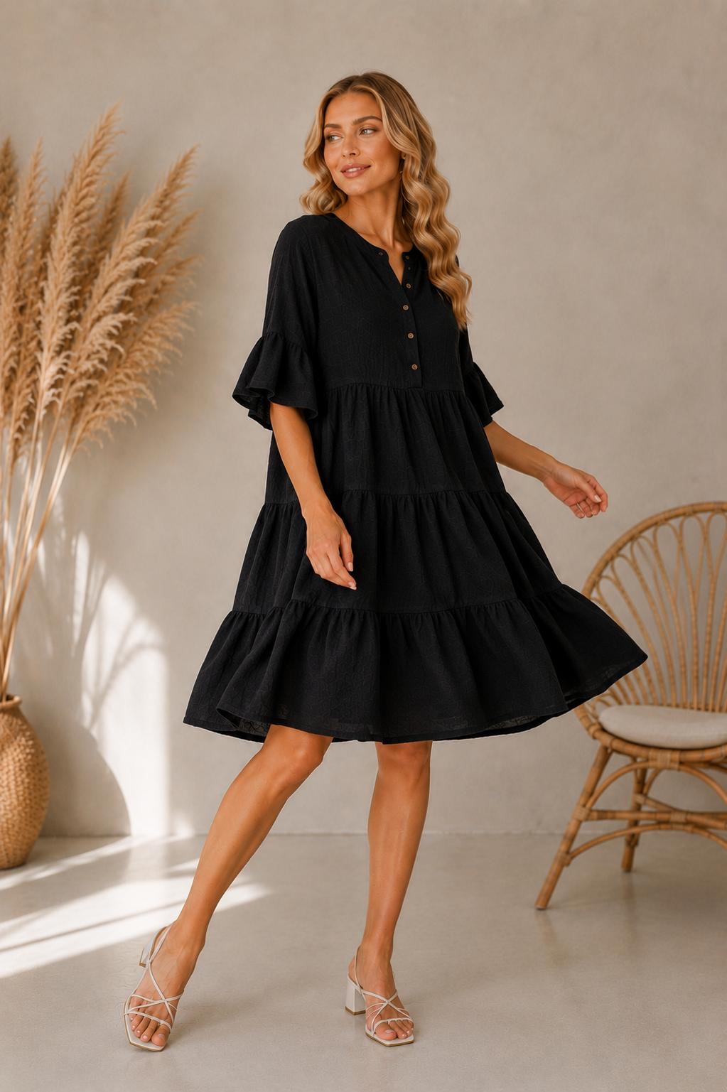🌿 Sofya – Rochie din material natural