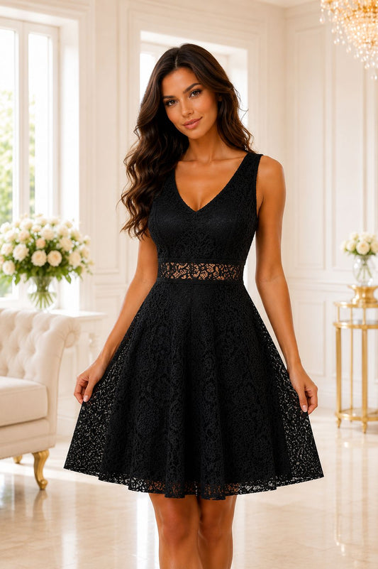 Rochie Bhal din Dantelă Elastică