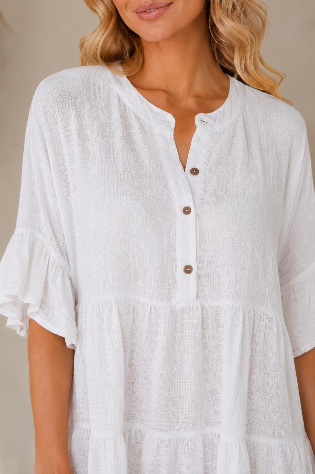 🌿 Sofya – Rochie din material natural