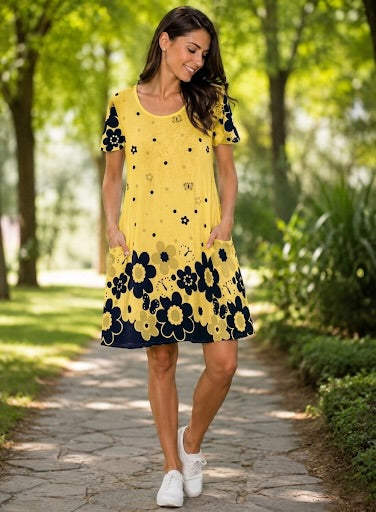 Rochie din in cu bumbac Anema