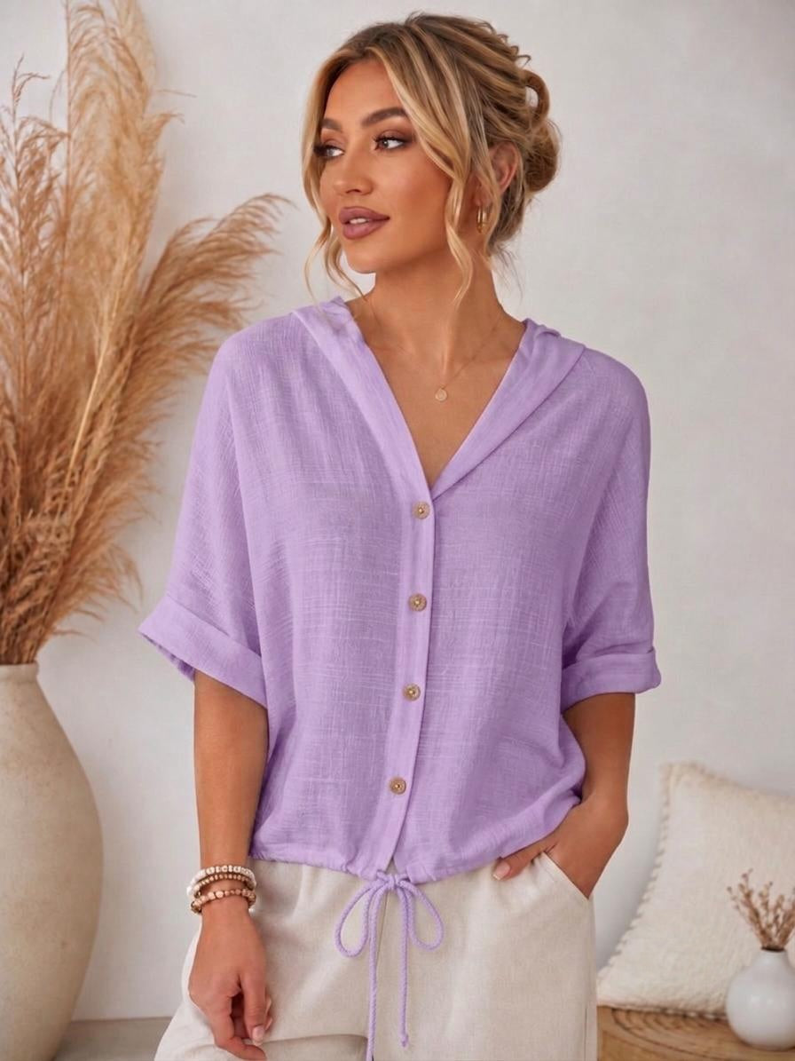 🌿 Bluză cu glugă si buzunare Dalida – Stil casual