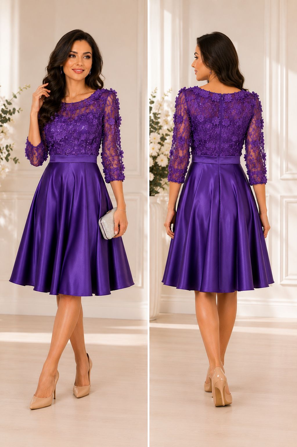 Rochie Safyr – Eleganță în mov regal