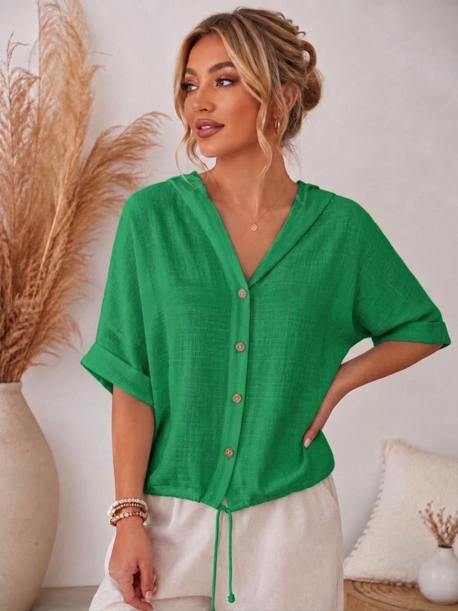 🌿 Bluză cu glugă si buzunare Dalida – Stil casual
