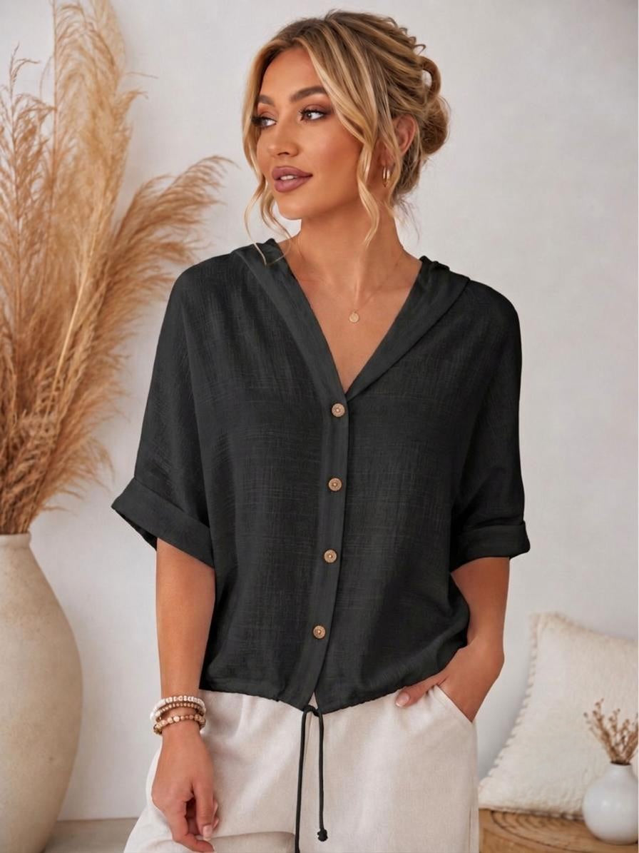 🌿 Bluză cu glugă si buzunare Dalida – Stil casual