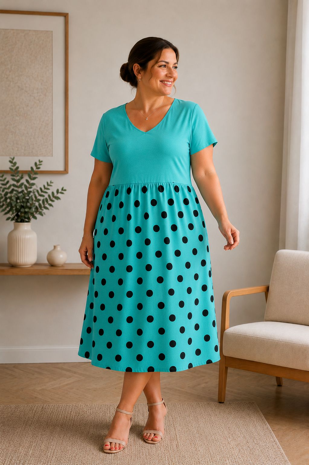 🫟 Rochie cu buline “Gladys”