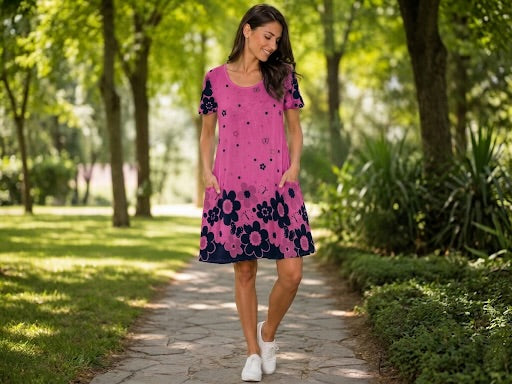 Rochie din in cu bumbac Anema