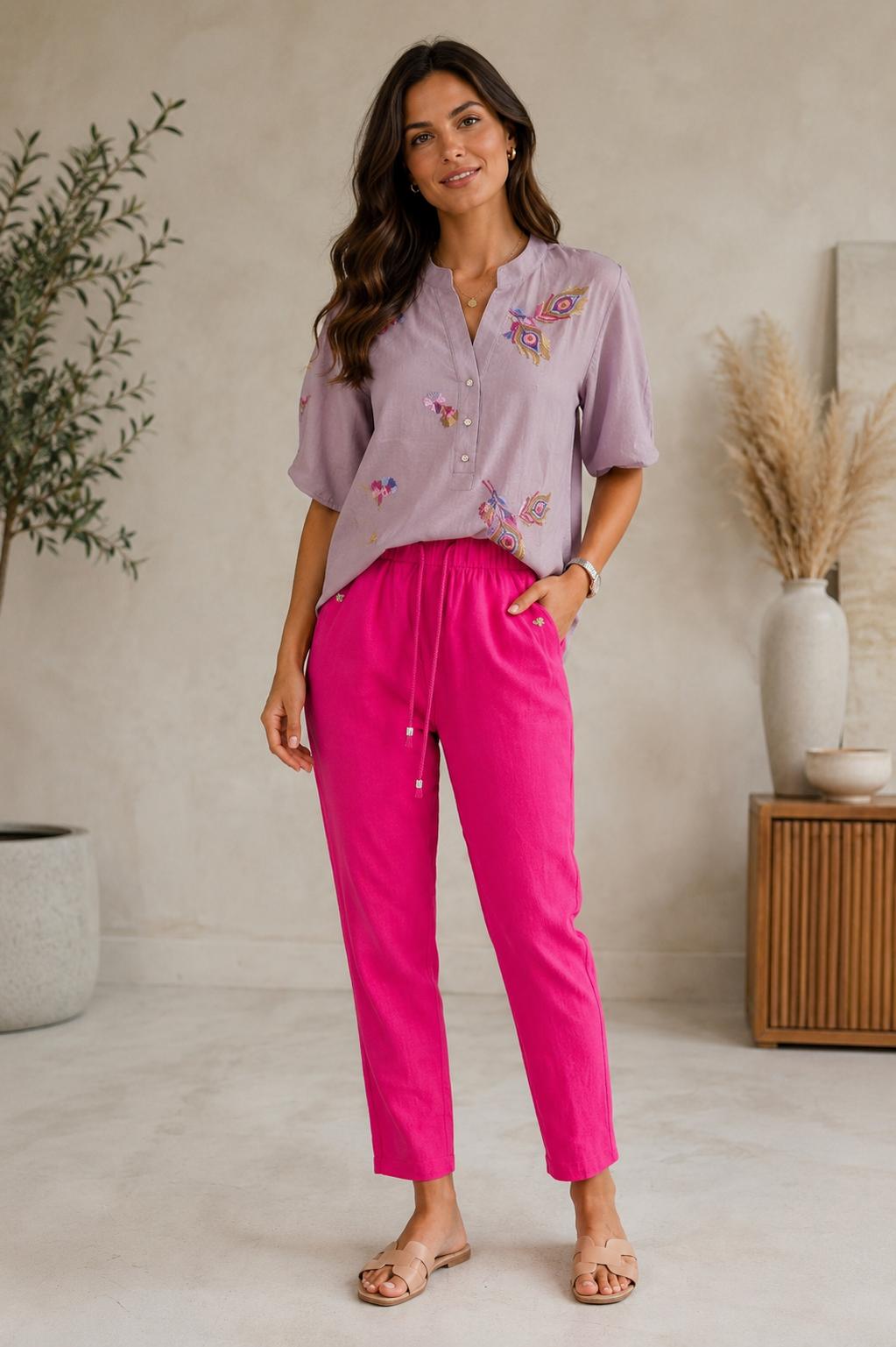 💕 Set Elma - Cămașă și Pantaloni