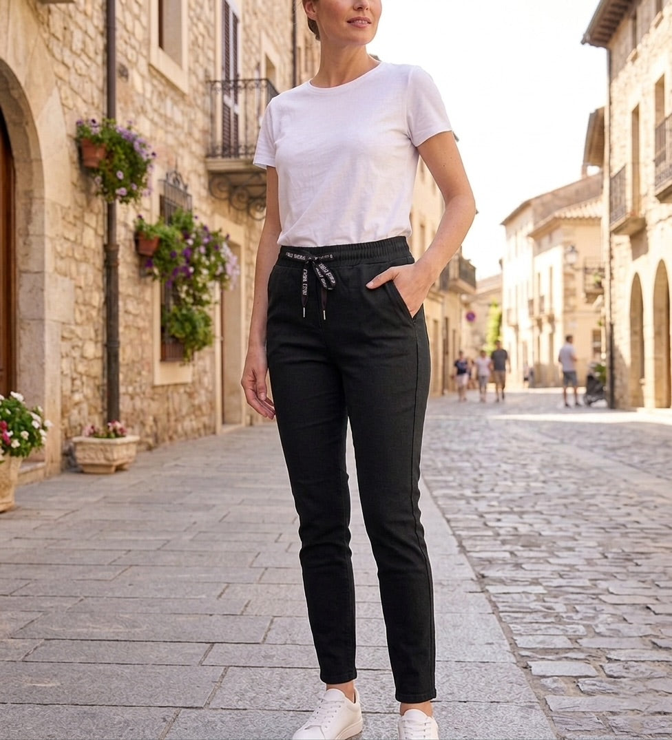 Pantaloni cu șiret in talie Felli