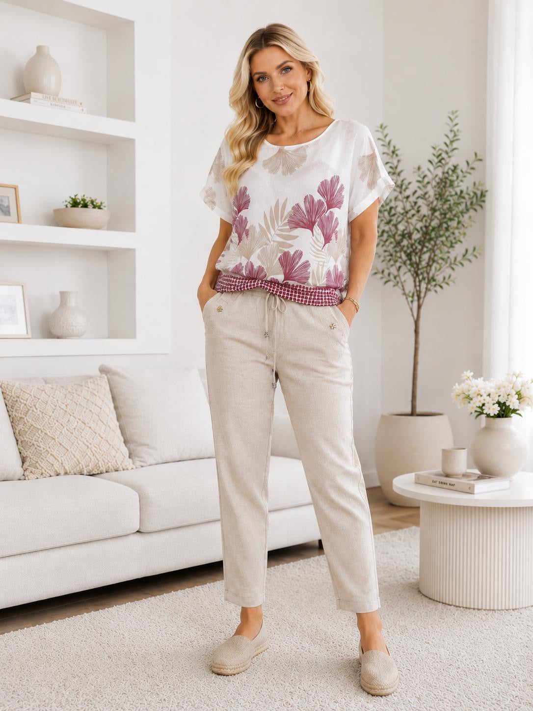 Set cu In Leyla - Bluză și Pantaloni
