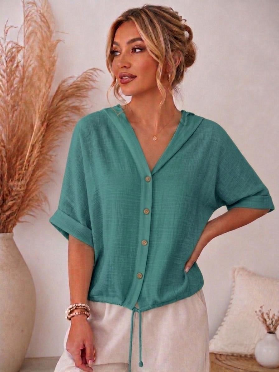 🌿 Bluză cu glugă si buzunare Dalida – Stil casual