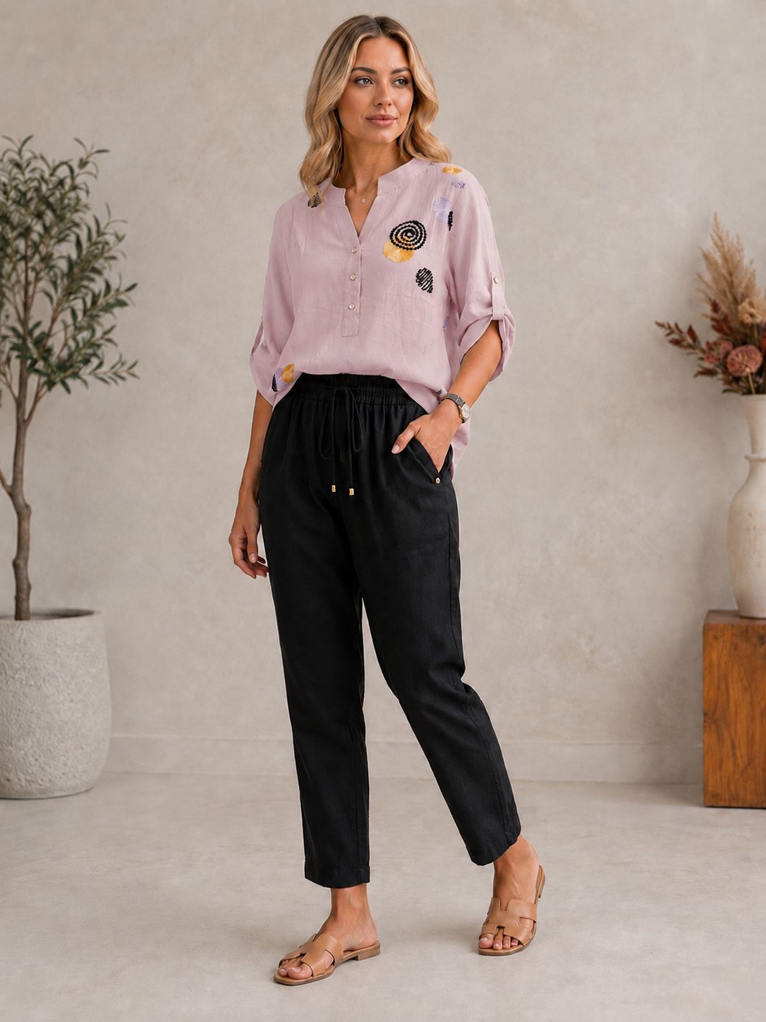 Set Ryana - cămașă și pantaloni