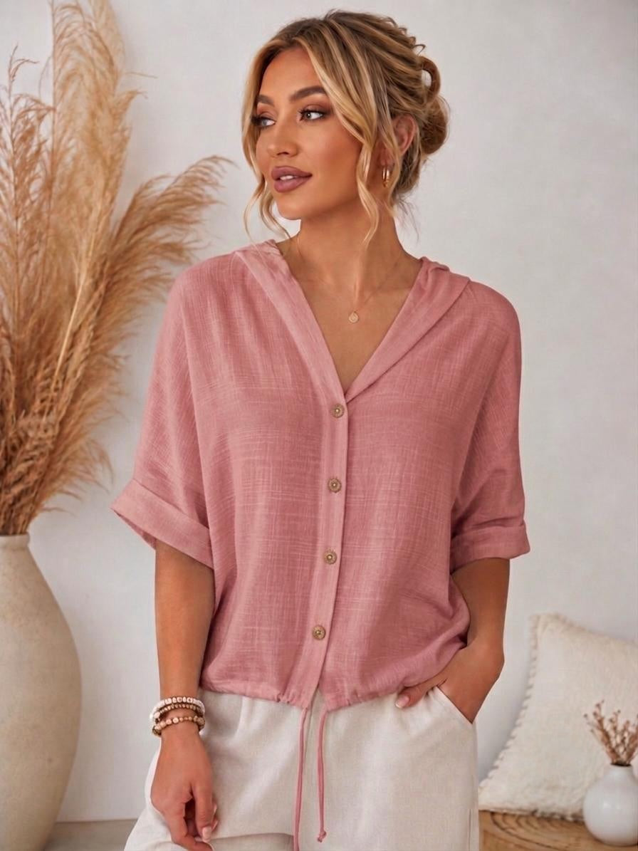 🌿 Bluză cu glugă si buzunare Dalida – Stil casual