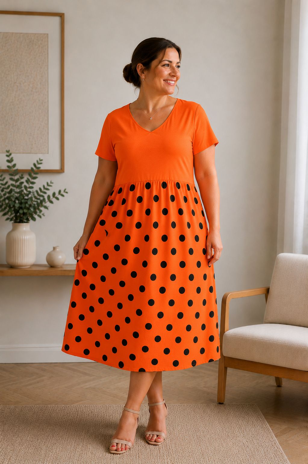 🫟 Rochie cu buline “Gladys”