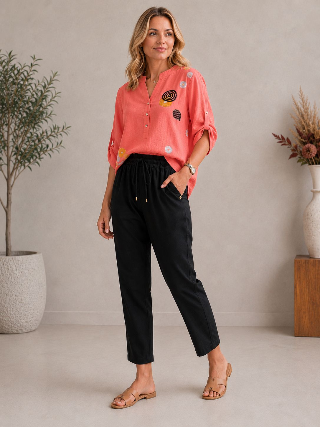 Set Ryana - cămașă și pantaloni