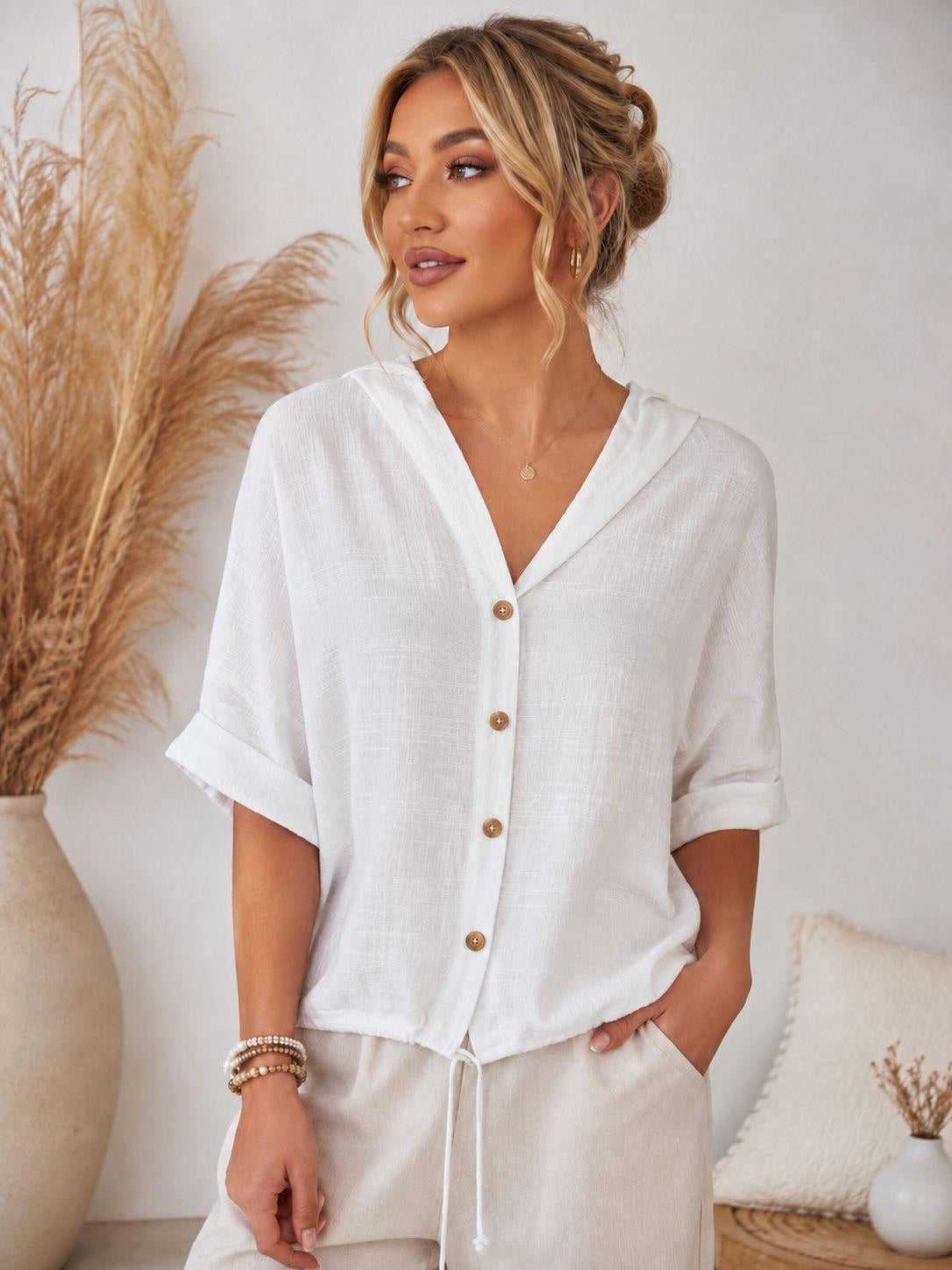 🌿 Bluză cu glugă si buzunare Dalida – Stil casual
