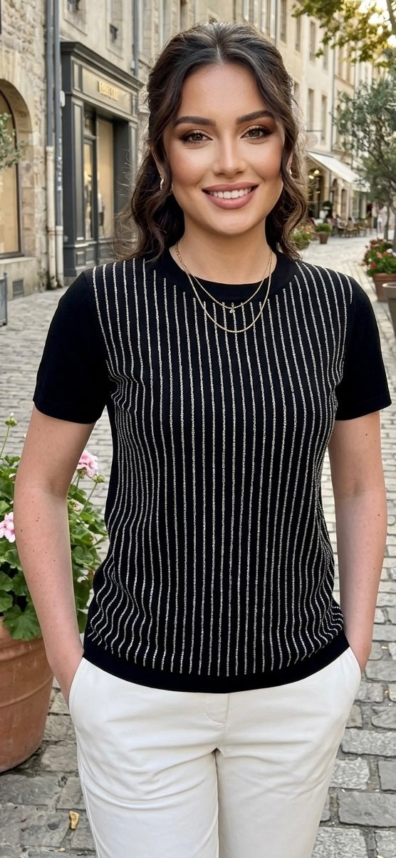 Tricou cu strasuri Stera