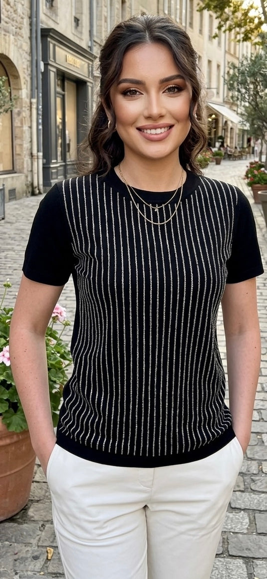 Tricou cu strasuri Stera