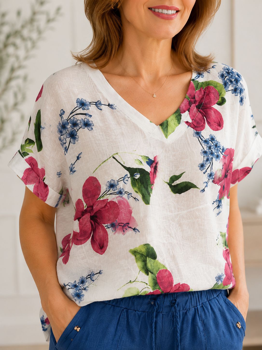 🌺 Set din IN Tanya - bluză și pantaloni