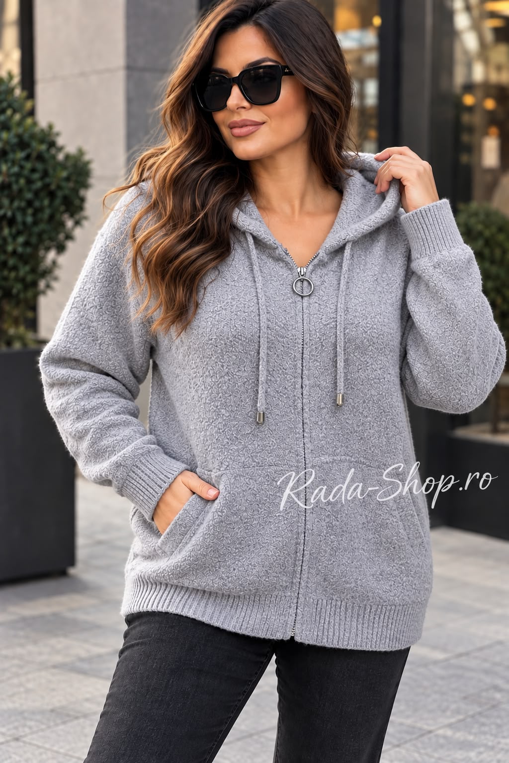 Cardigan cu glugă Nola