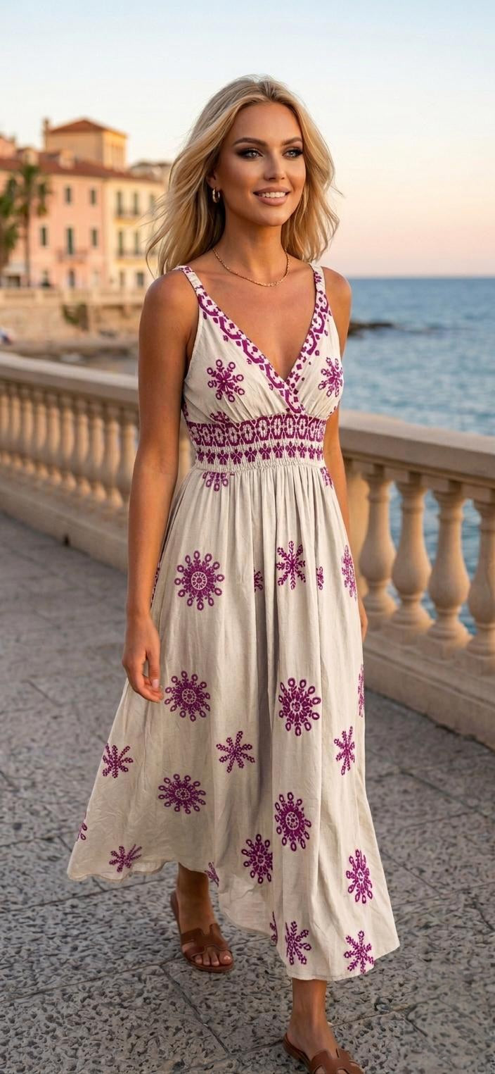 Rochie Midi Aleya – Eleganță Lejeră de Vară