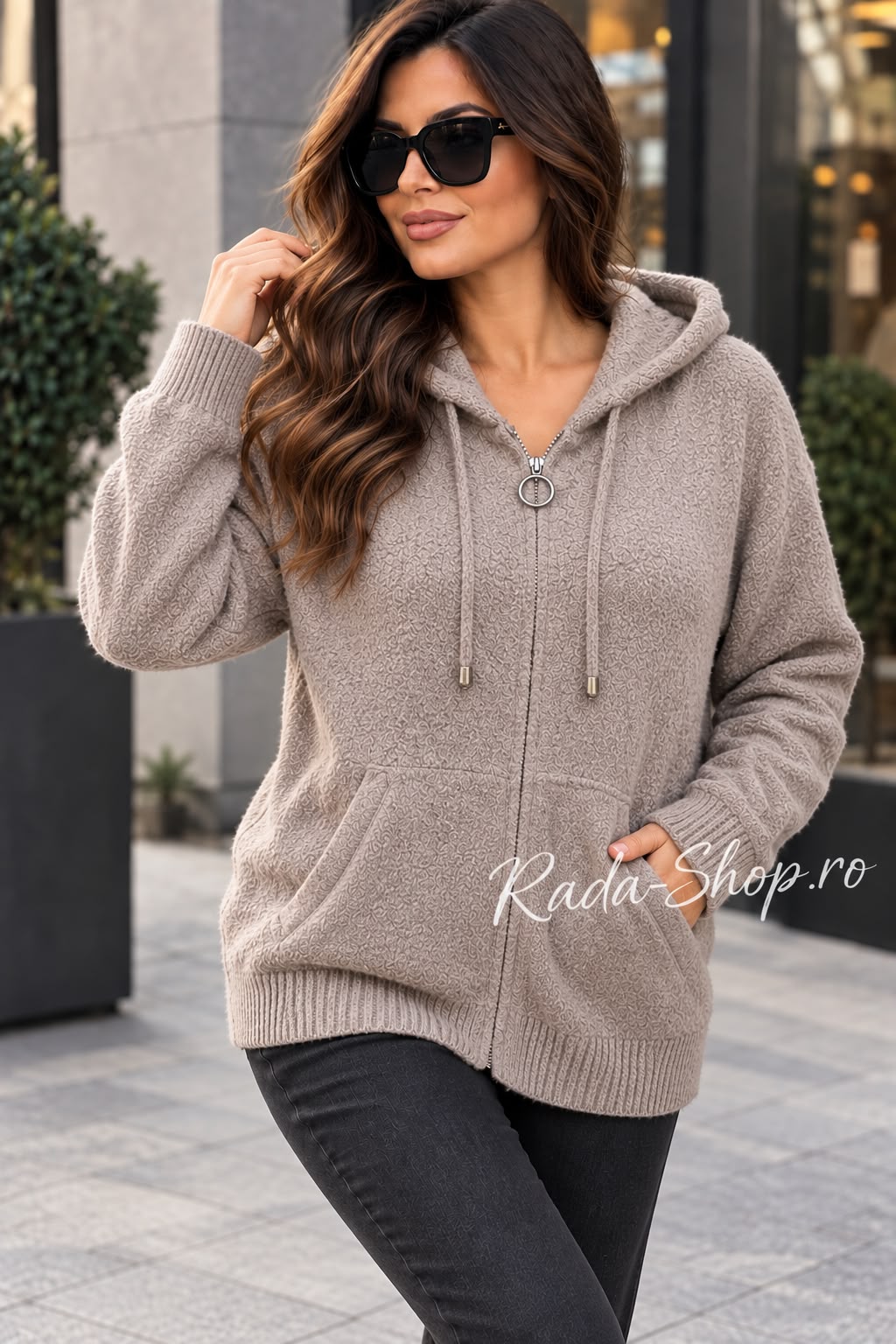 Cardigan cu glugă Nola