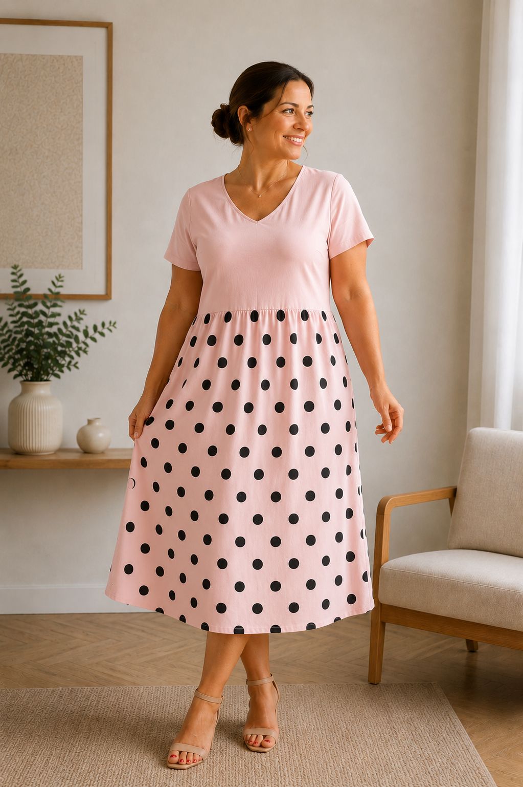 🫟 Rochie cu buline “Gladys”