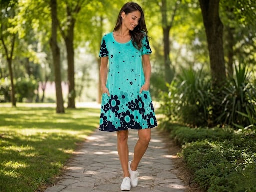 Rochie din in cu bumbac Anema