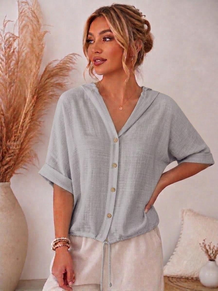 🌿 Bluză cu glugă si buzunare Dalida – Stil casual