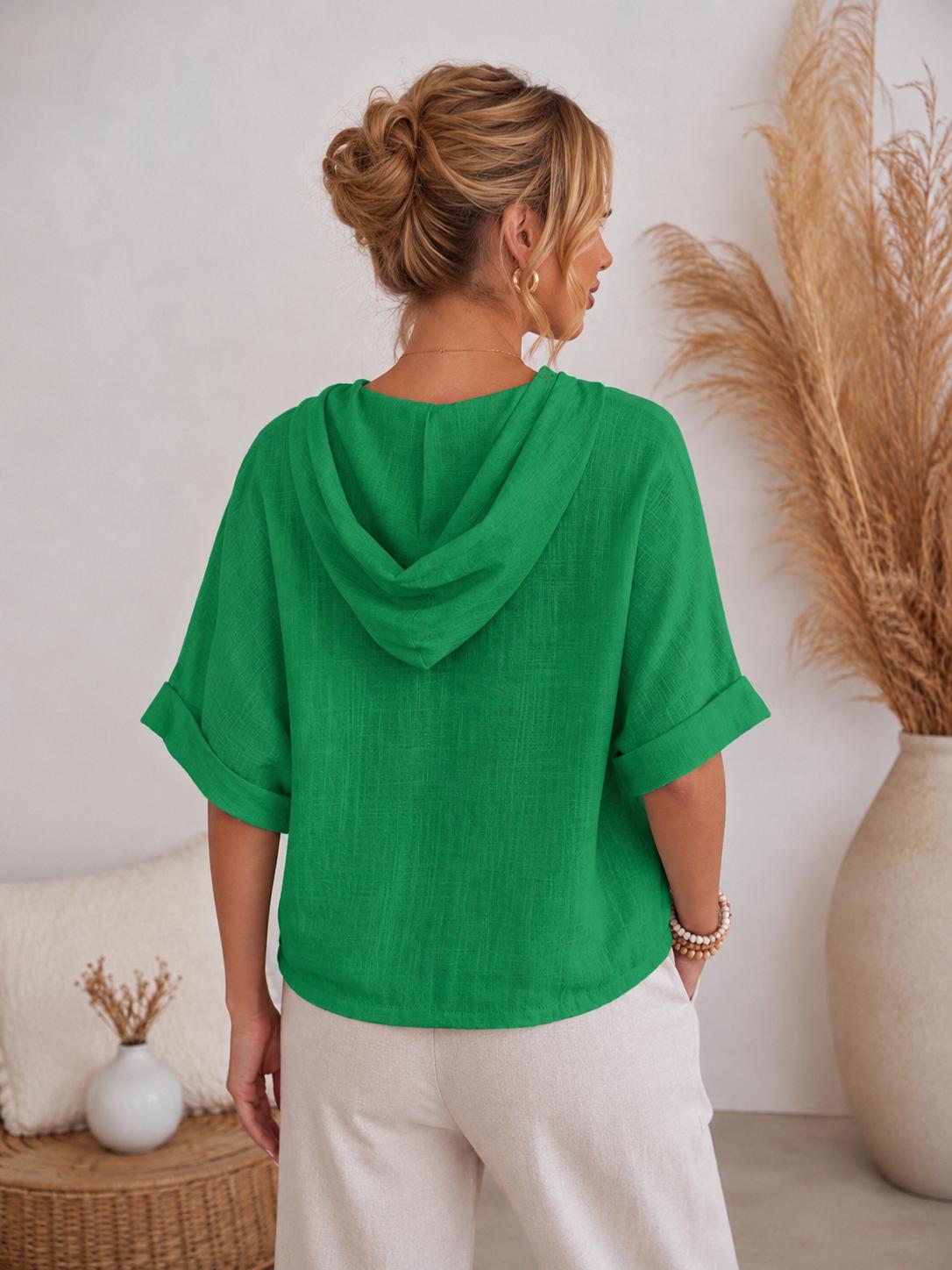 🌿 Bluză cu glugă si buzunare Dalida – Stil casual