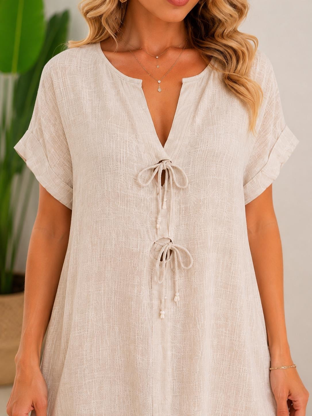 🔆 Rochia Fabya – Eleganță relaxată din fibre naturale
