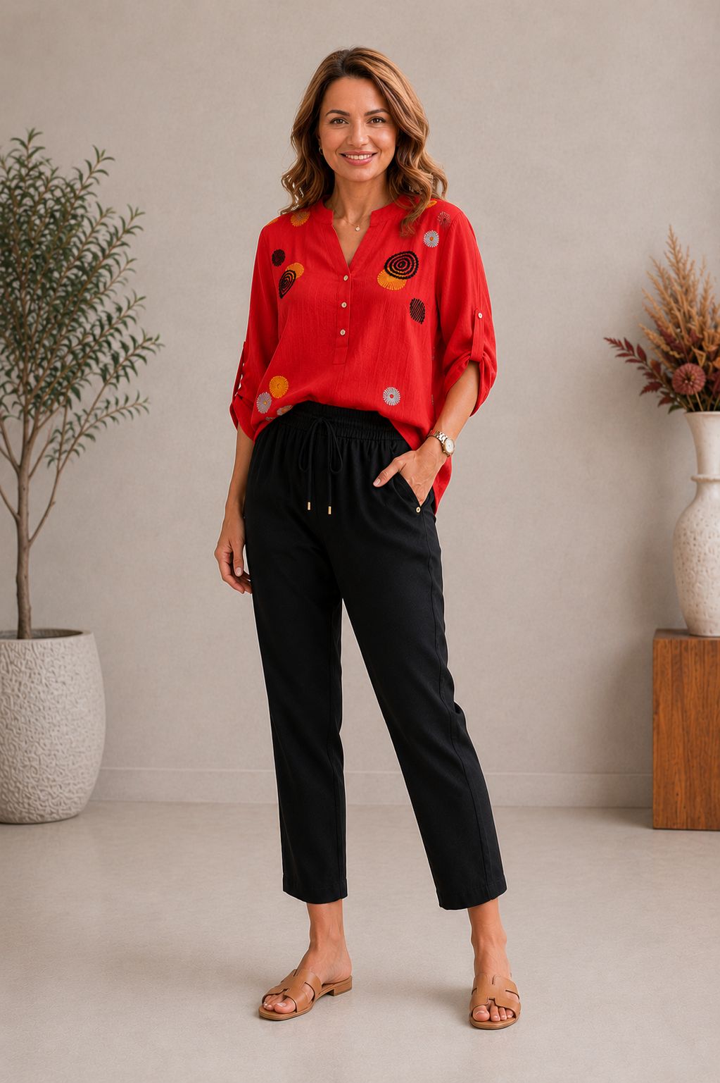 Set Ryana - cămașă și pantaloni