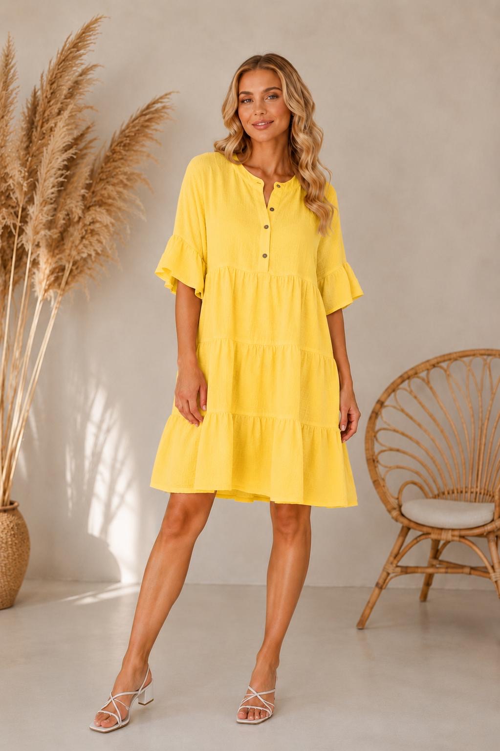 🌿 Sofya – Rochie din material natural