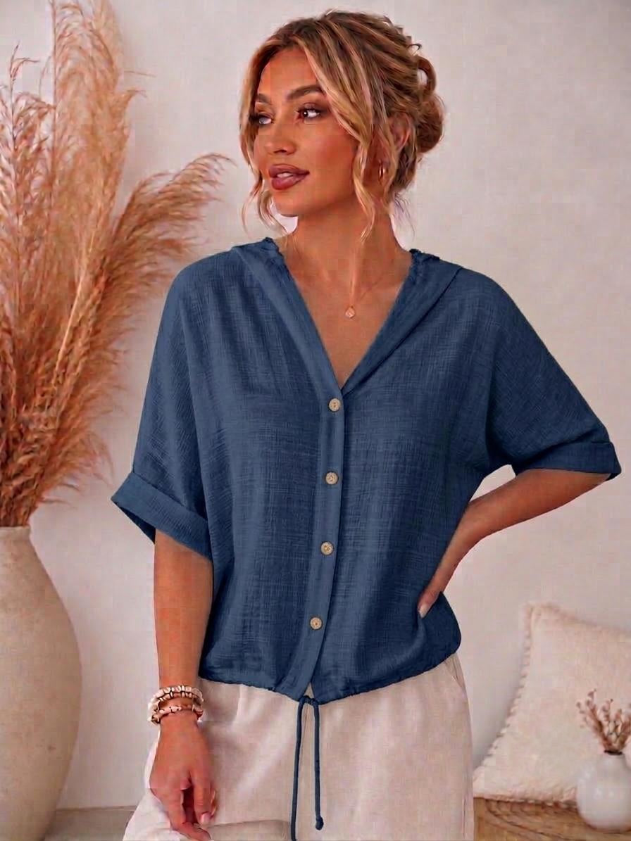 🌿 Bluză cu glugă si buzunare Dalida – Stil casual