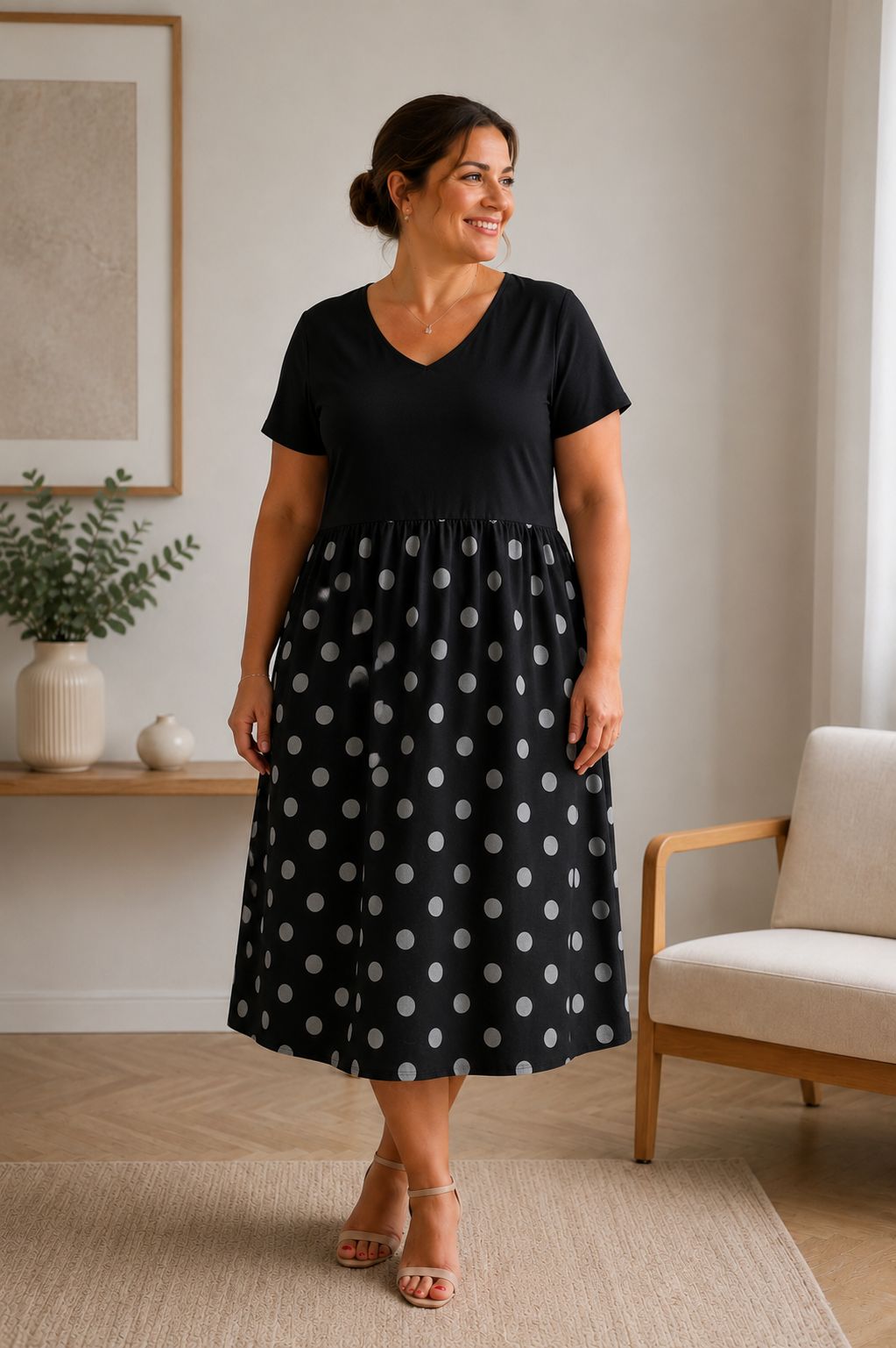 🫟 Rochie cu buline “Gladys”
