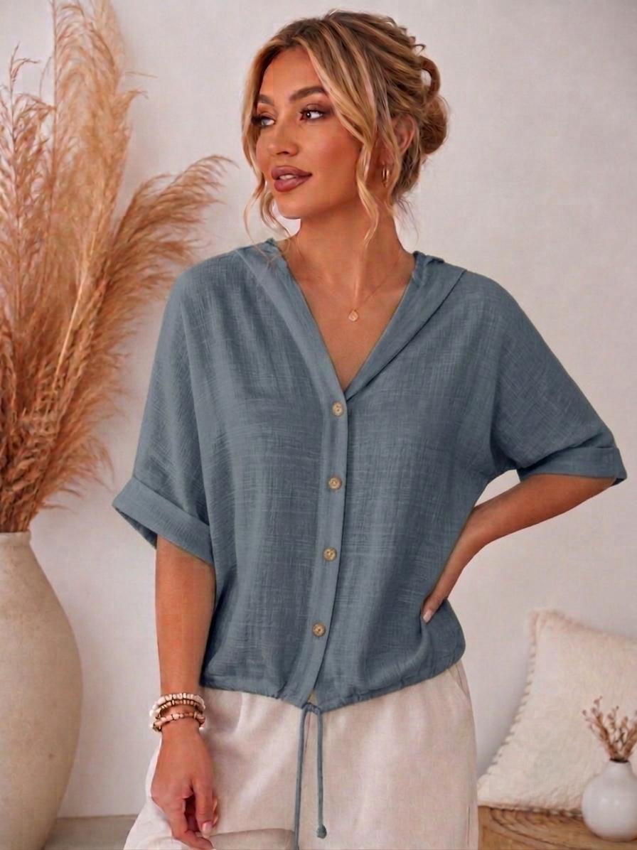 🌿 Bluză cu glugă si buzunare Dalida – Stil casual