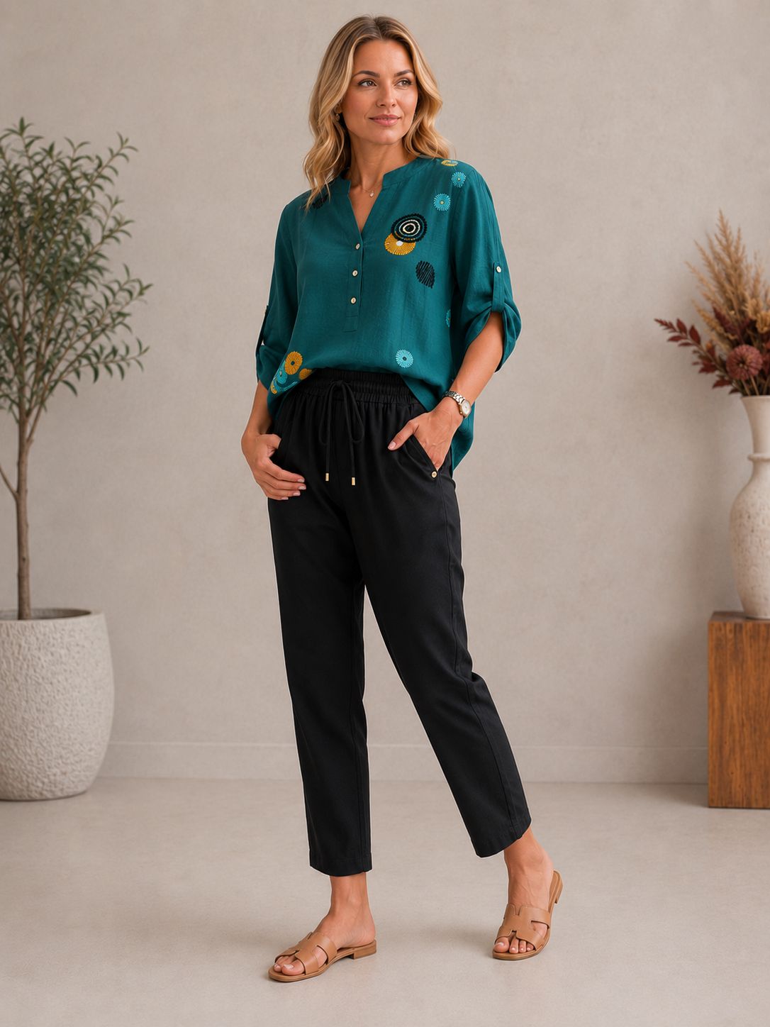 Set Ryana - cămașă și pantaloni