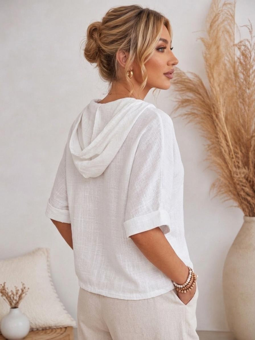 🌿 Bluză cu glugă si buzunare Dalida – Stil casual